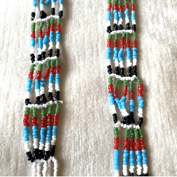 Vintage Native American Seed Bead Necklace 38 Inches - Picture 5 of 10
